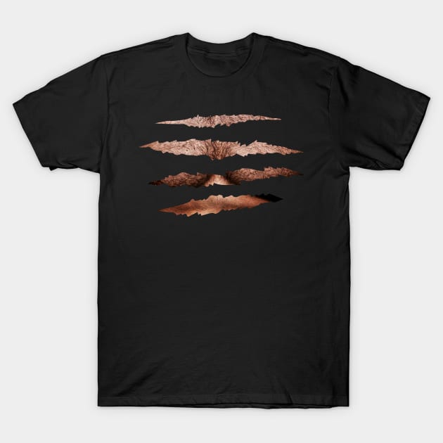 Men's Shredded Bare Chest T-Shirt by The Lucid Frog